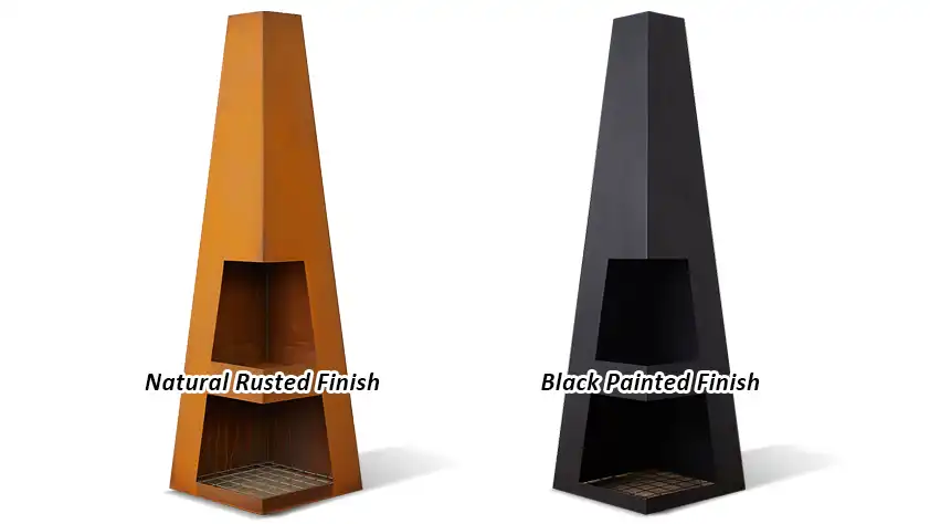 Corten Steel Garden Fireplace
