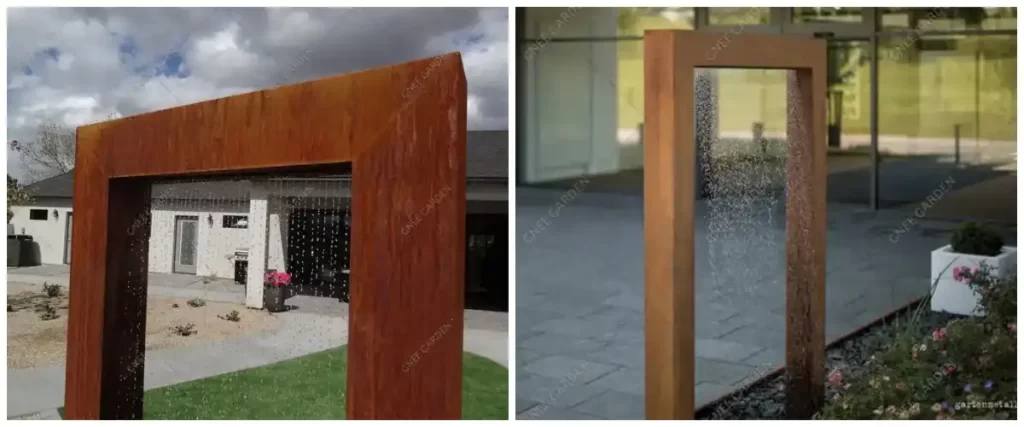 Corten Water Curtain Fountain 