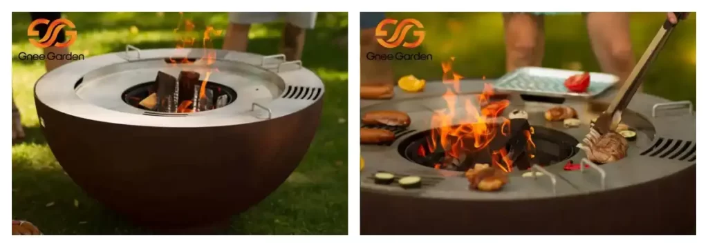 Corten Steel GN-BBQ-212 Backyard Party BBQ Grill