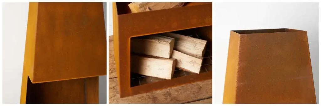 corten fireplace