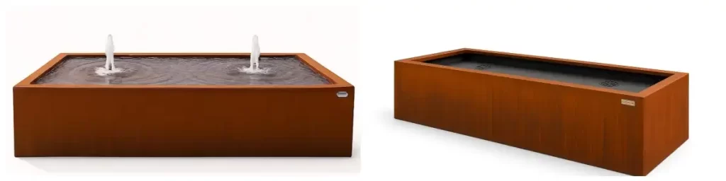 Corten Steel Rain Water Feature Garden Fountain 