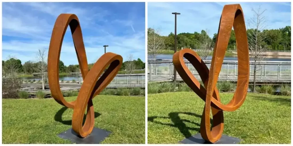 Modern Large Corten Steel Sculpture