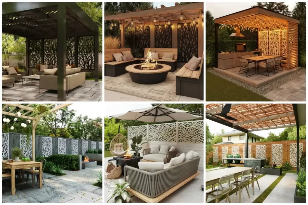 corten steel outdoor privacy solution