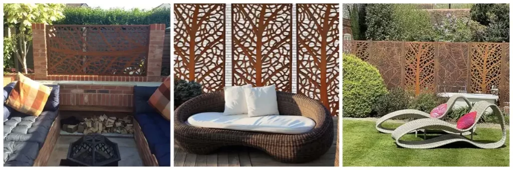 Custom Made GN-SP-020 Corten Decorative Privacy Panel