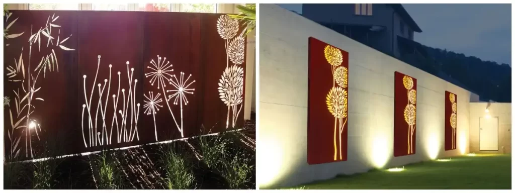 Laser Cut Metal Fence  Modern Corten SteelPrivacy Fence| Building Custom Premium Custom Corten Steel Privacy Panels|Weathering steel fence screening