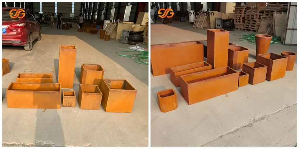Corten Steel Modern Planters