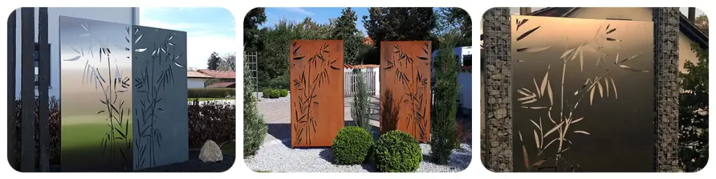 corten steel fence posts
