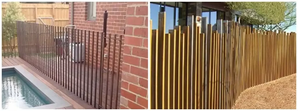Corten Steel Garden Panel Posts