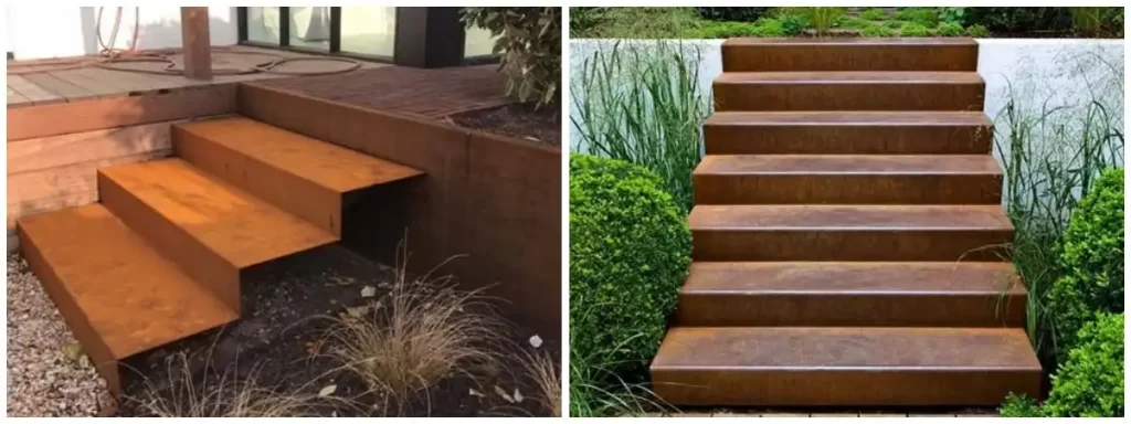 corten Steel Garden Stairs For sale