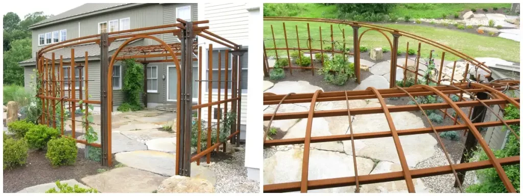 Corten Steel Pergola and Trellis