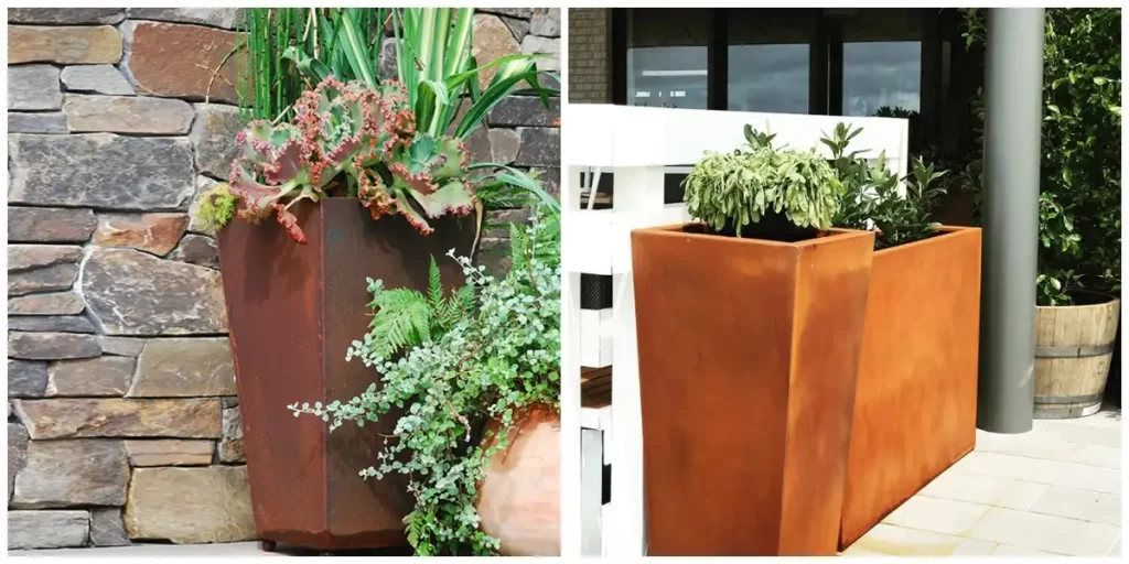 Corten Steel Flower Boxes