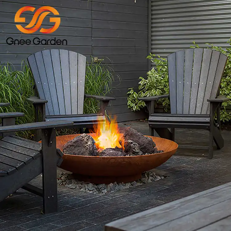 Corten GN-FP-301 Round Fire Pit Bowl image 6