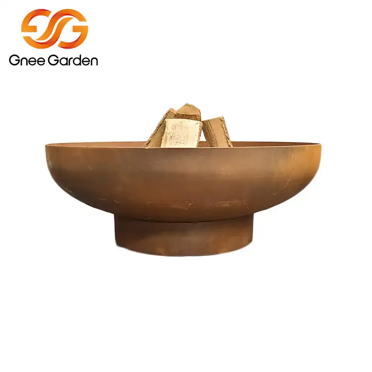 Corten Steel GN-FP-309 Wood Burning Fire Pit Bowl image 2