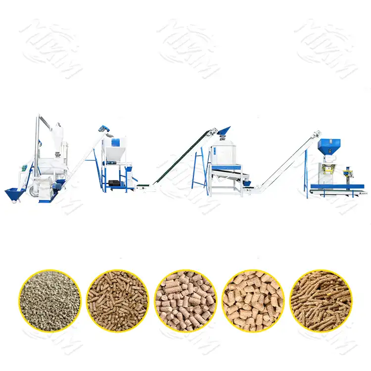 Animal feed pellet line image