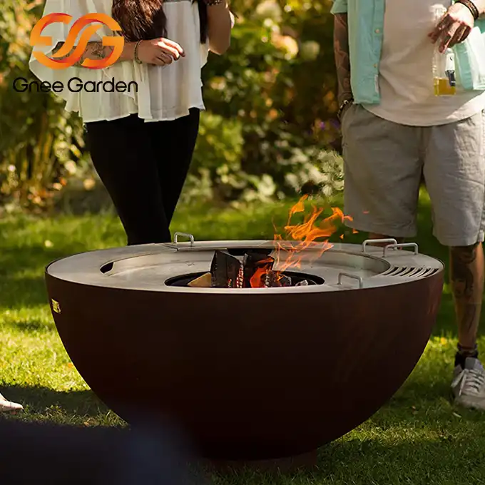 Corten Steel GN-BBQ-212 Backyard Party Bbq Grill image 2