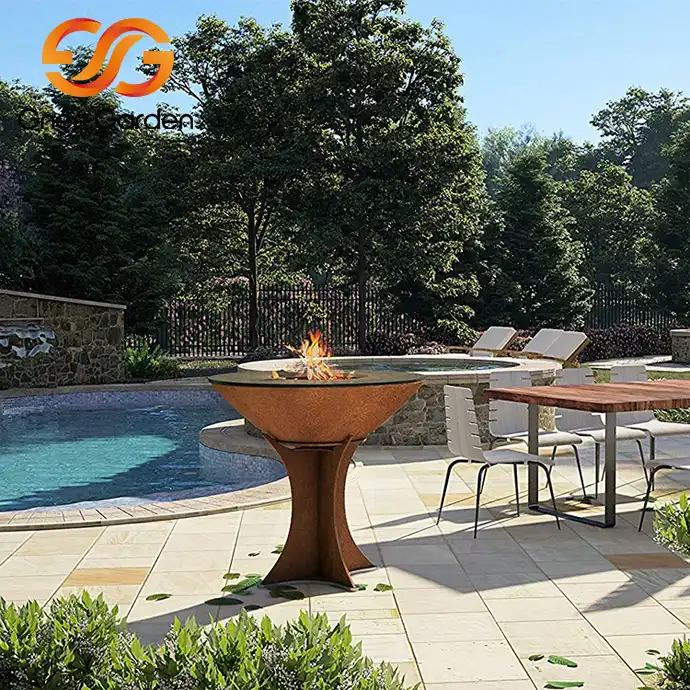 Outdoor Kitchen Corten Steel GN-BBQ-210 BBQ Grill image