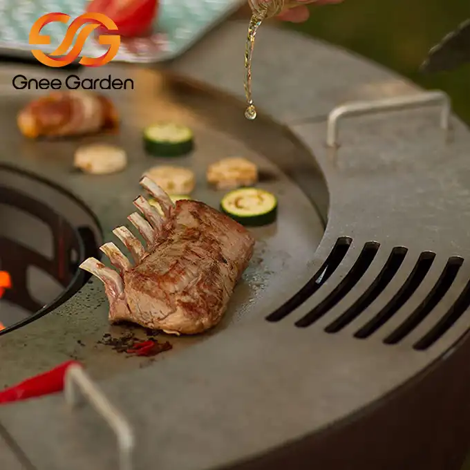 Corten Steel GN-BBQ-212 Backyard Party Bbq Grill image 4