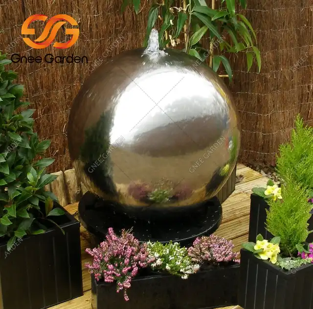Stainless steel GN-WF-006 ball water feature image