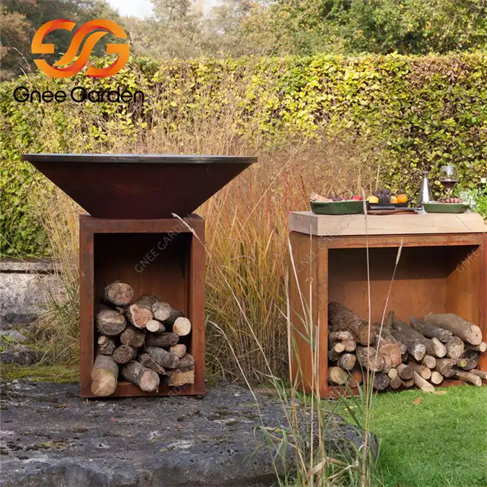 Corten GN-BBQ-209 BBQ Grill Outdoor Charcoal image