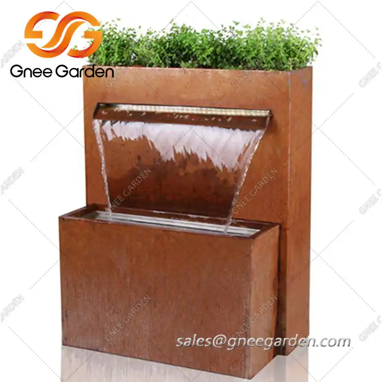 Corten Steel GN-SF-105 FreeStanding Pond Water Feature image