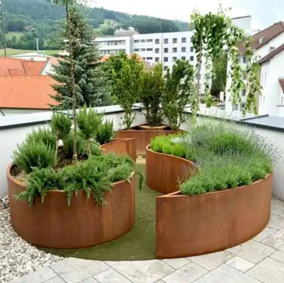 Corten Steel Raised Garden Beds image 4