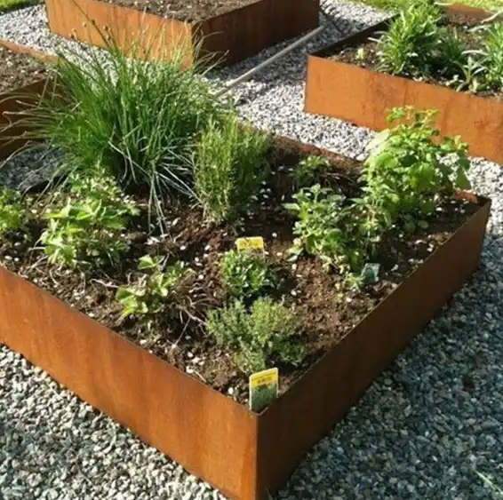 Corten Steel Raised Garden Beds image