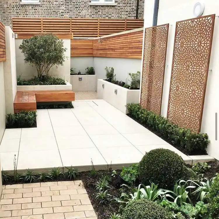 Corten Metal Screen GN-SP-018 Design Fence Panel image 3