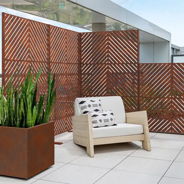 GN-SP-010 Corten Steel Fence Panels image 2
