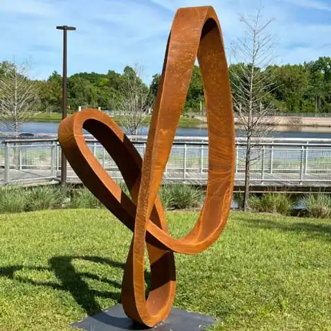 Modern Large Corten Steel Garden Sculpture for Sale Outdoor image 3