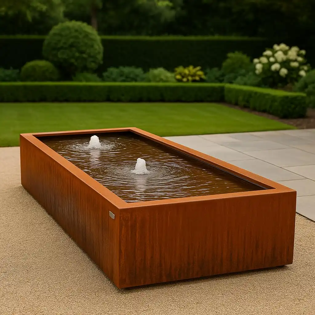 Rectangular Corten steel Water Table image
