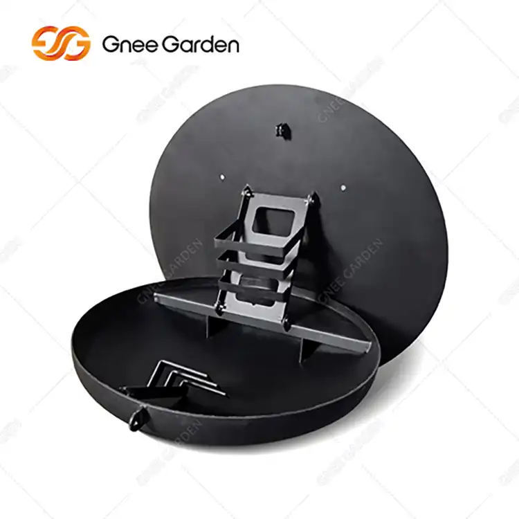 Decorative Wall Mounted Corten Steel BBQ Grill Fire Pit Retractable image