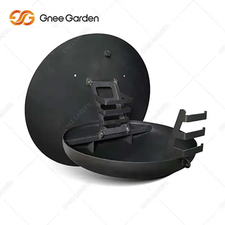 Decorative Wall Mounted Corten Steel BBQ Grill Fire Pit Retractable image 2