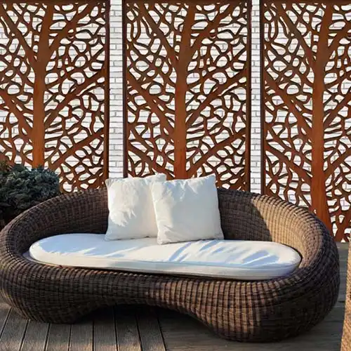 Custom Made GN-SP-020 Corten Decorative Privacy Panel image