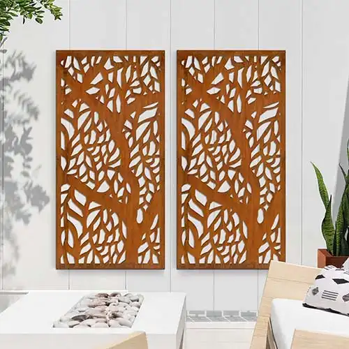 Custom Made GN-SP-020 Corten Decorative Privacy Panel image 4