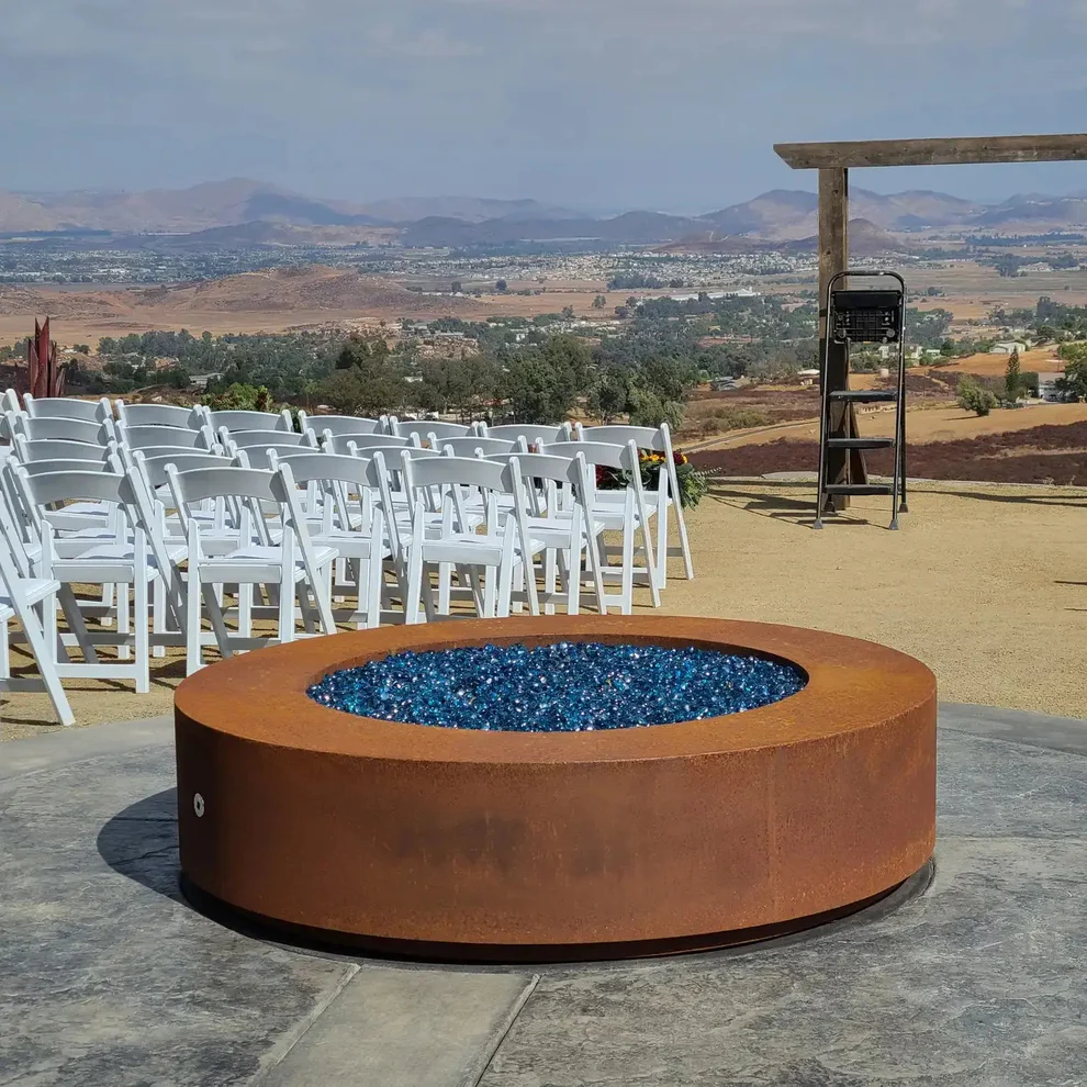 Outdoor Circular Corten Steel Fire Pit image 5
