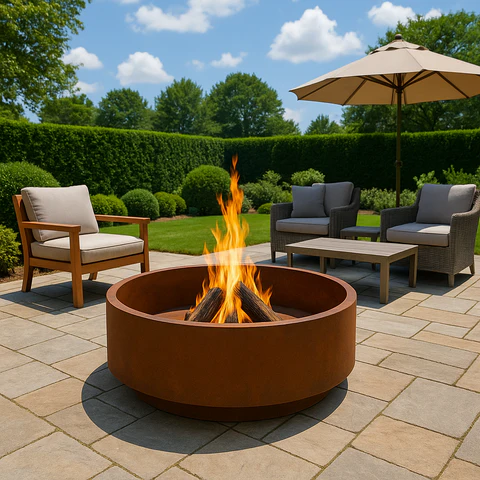 Corten Steel Outdoor Fire Pit image 4