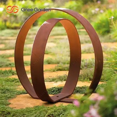 Corten Circle Garden Sculpture GN-SS-016 image