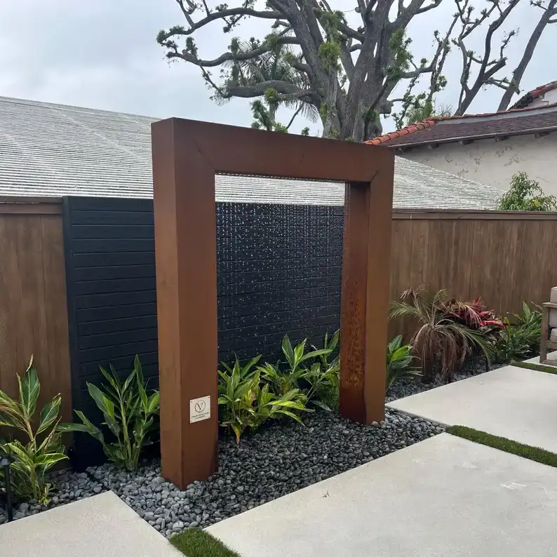Corten Steel Rain Curtain GN-WF-088  Water Fountain image 4