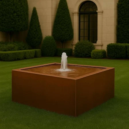 Square Corten Steel Water Fountain image