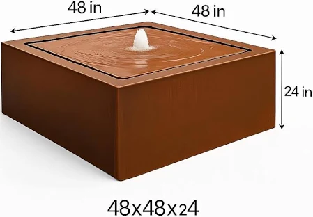 Square Corten Steel Water Fountain image 5