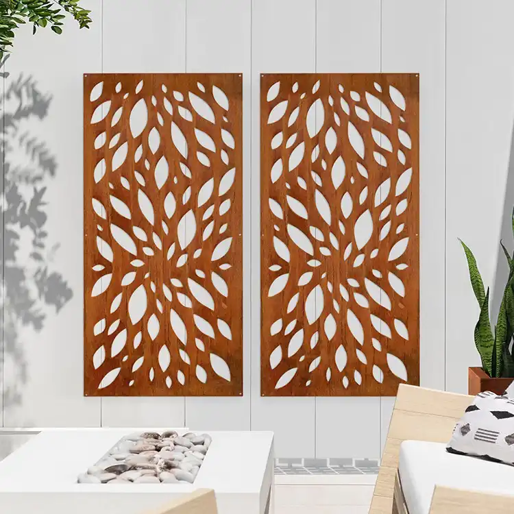 Corten Steel Privacy Screens For Backyard image