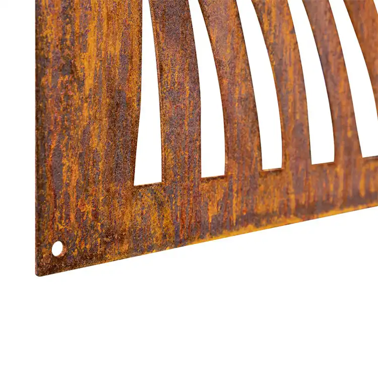 Decorative Rusted Metal Privacy Screens image 3