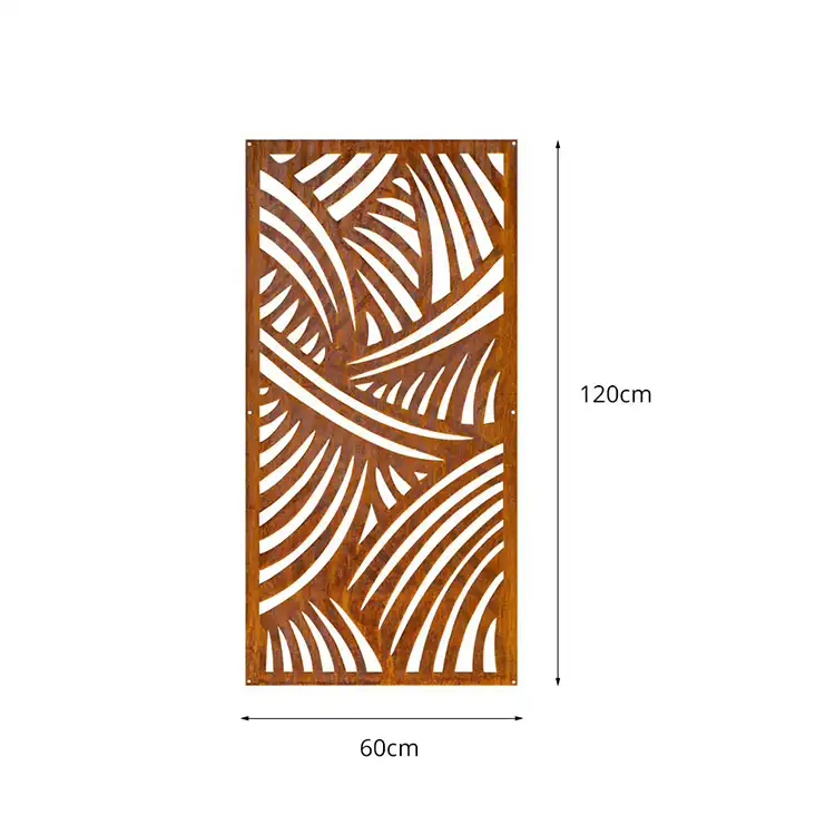 Decorative Rusted Metal Privacy Screens image 2