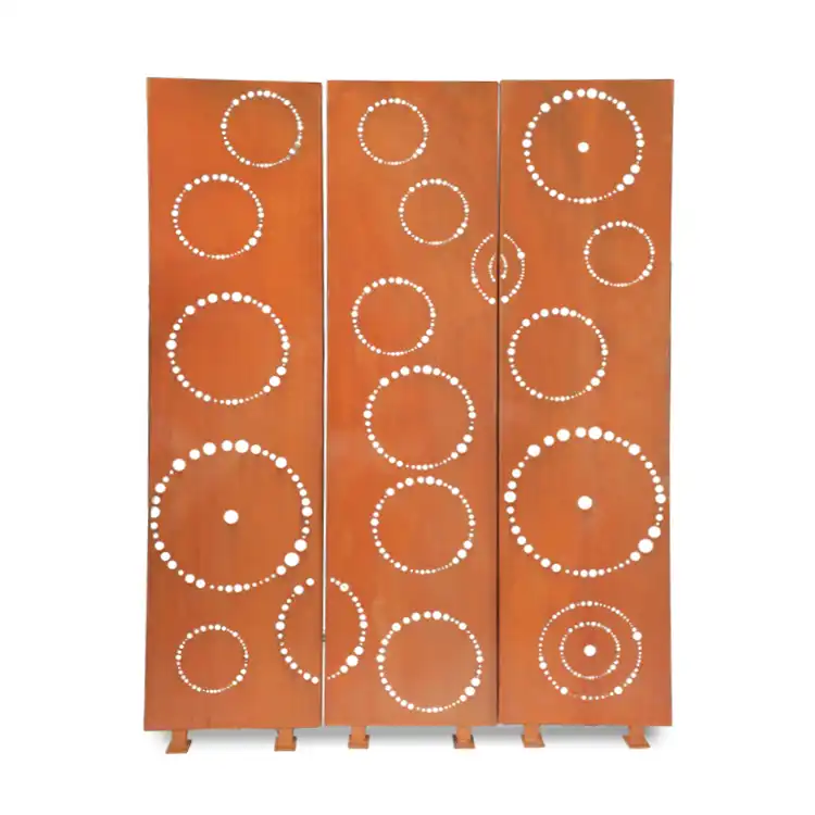 Corten Screen GN-SP-124 Circle Patterned Steel Panel image 5
