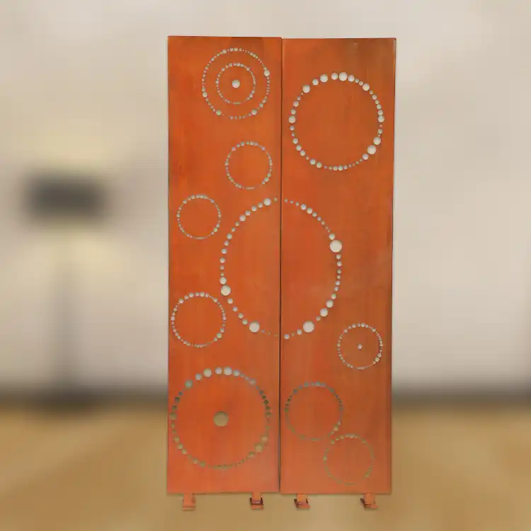 Corten Screen GN-SP-124 Circle Patterned Steel Panel image 4