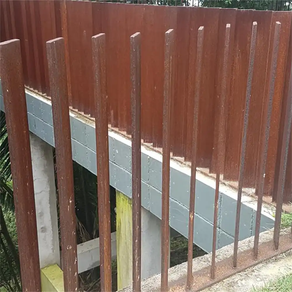 Corten Steel Garden Fencing Pole GN-FC-002 image 2