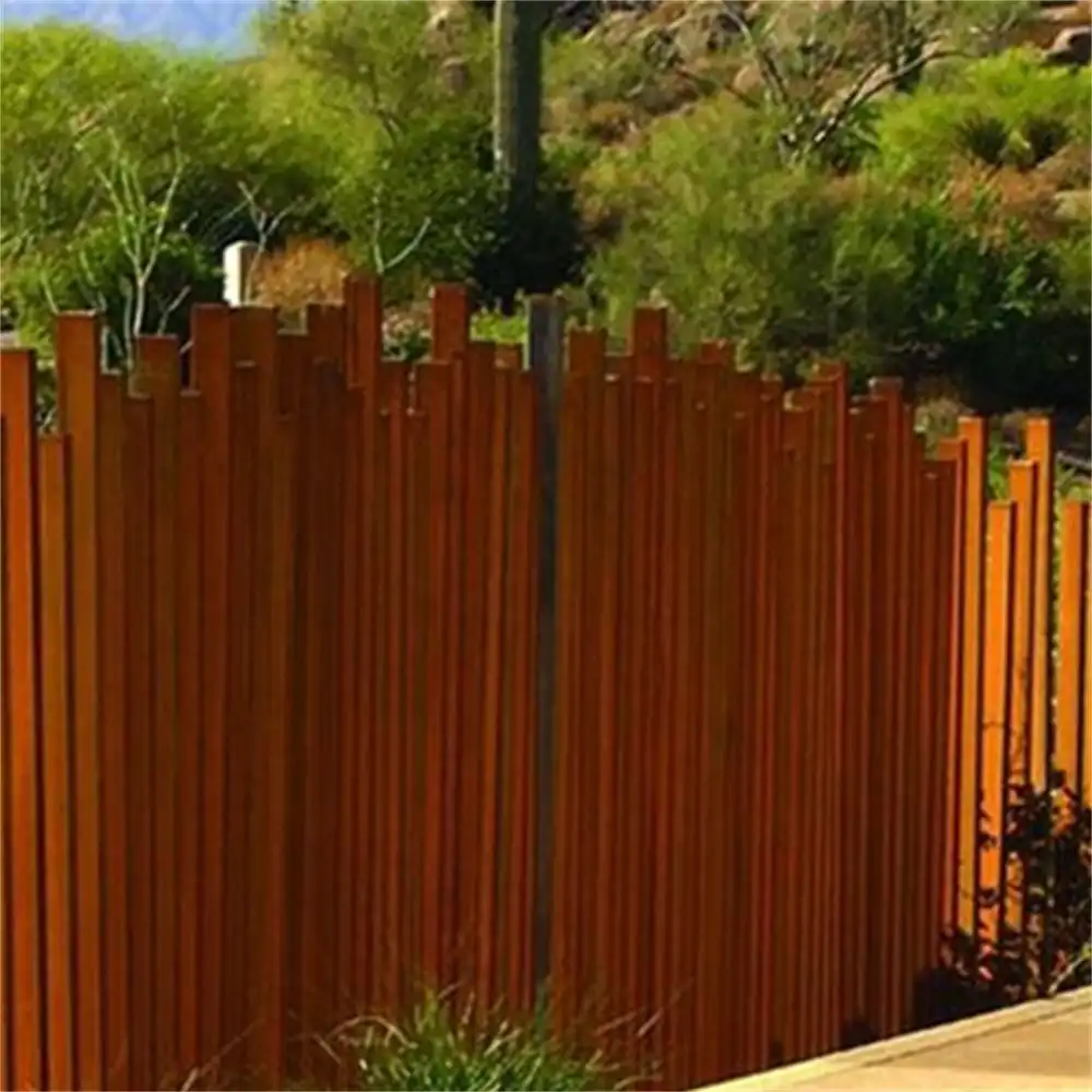 Corten Steel Garden Fencing Pole GN-FC-002 image
