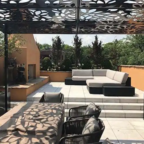 Custom Corten Pergola With Canopy GN-PG-111 image 5