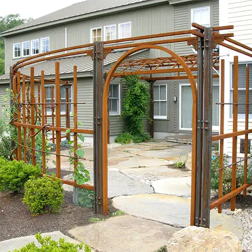 Corten Steel Pergola and Trellis System GN-PG-116 image 4