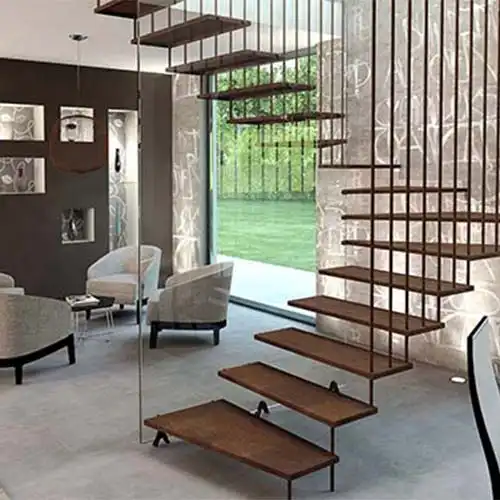 Corten Steel Cantilevered Stairs GN-GS-011 image